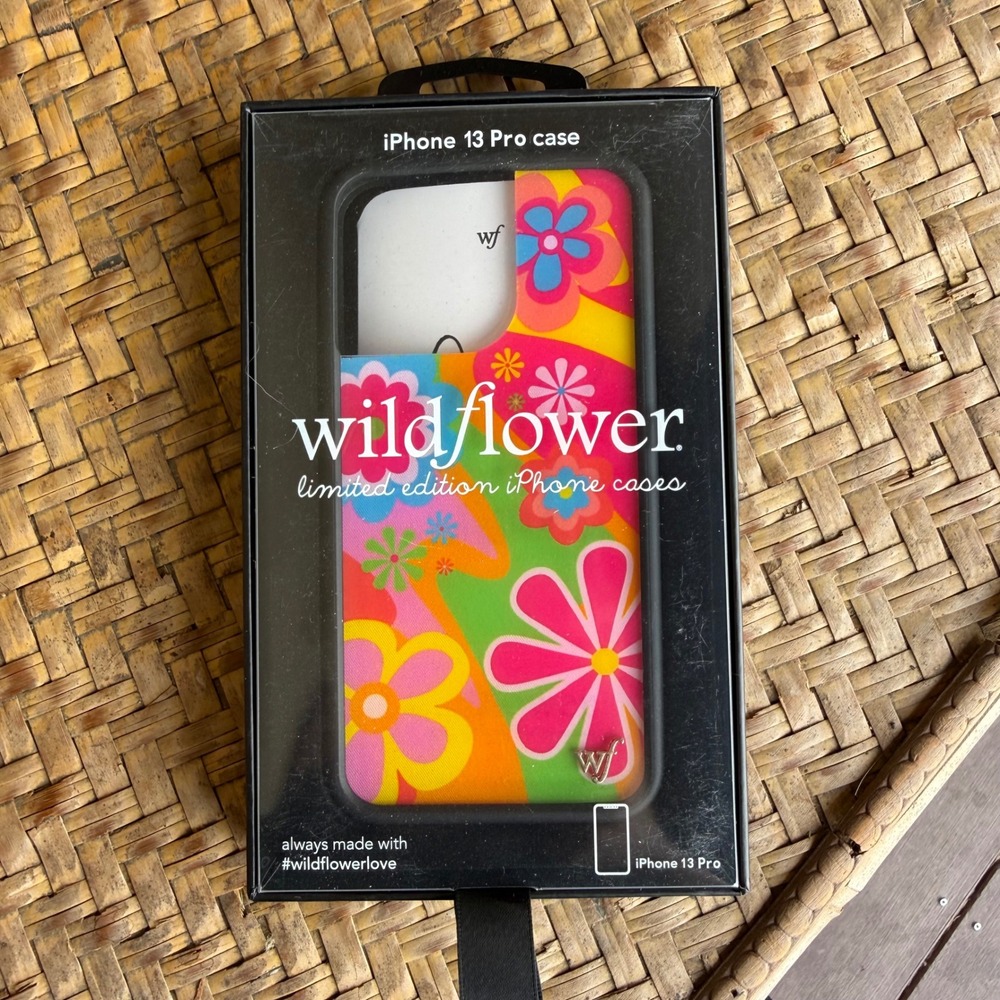 Wildflower iPhone 13 Pro Case Groovy Flowers Multicolor Retro Floral Whimscal
